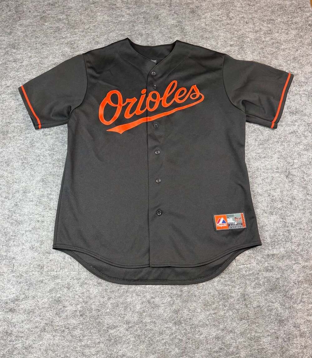 Majestic Baltimore Orioles MLB Baseball Jersey Size L Black